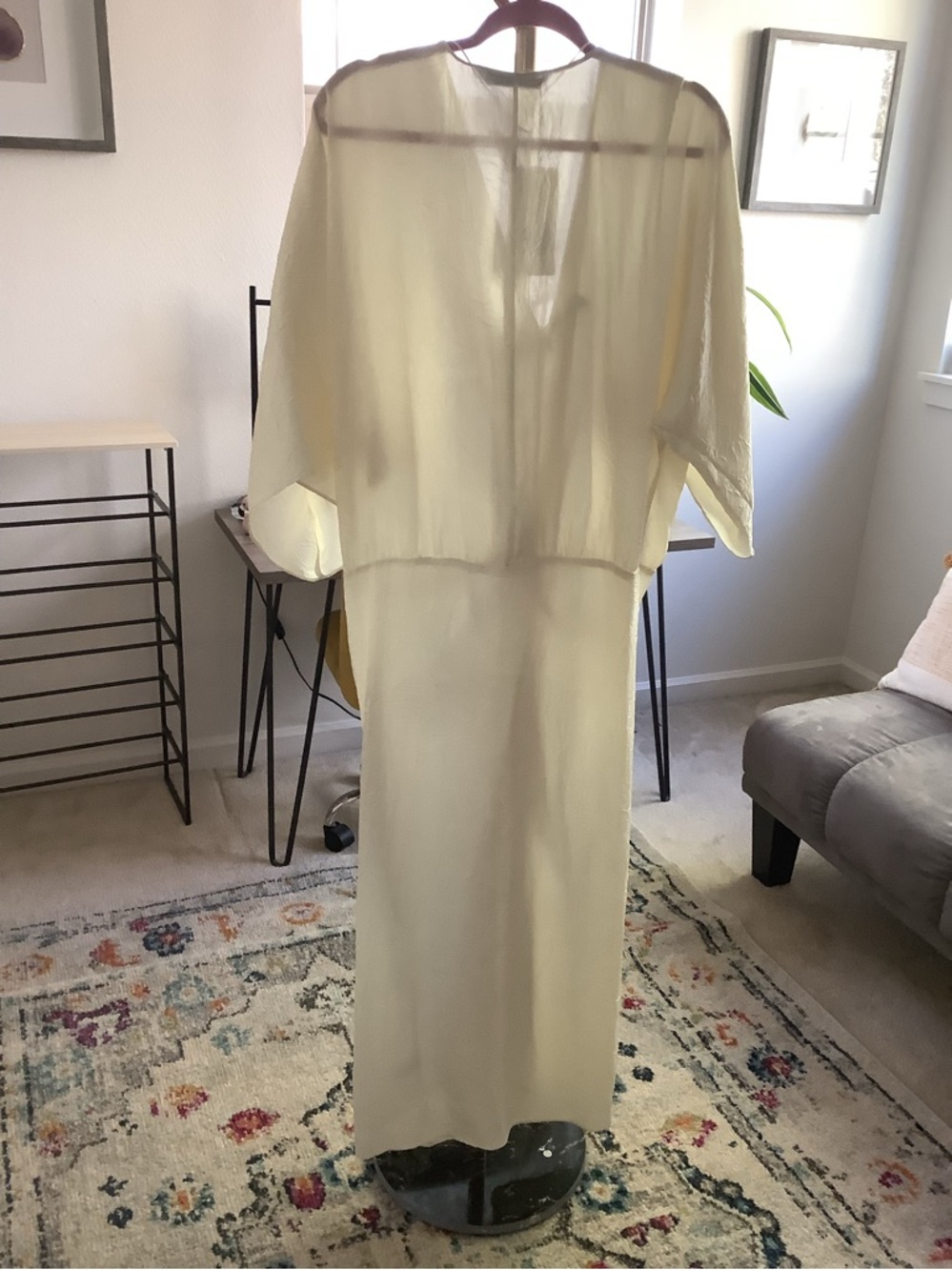 Sheer Ivory Maxi Dress